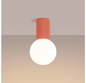 Sollux SL.1753 - Plafon łazienkowy HALO 1xG9/8W/230V IP44 różowy