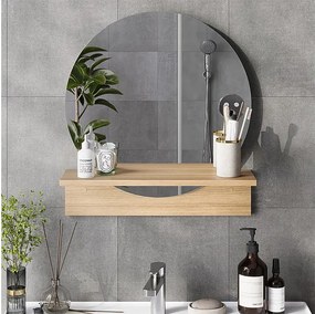 Lustro łazienkowe złoty dąb energetyczny 50x15x54.5 elyra