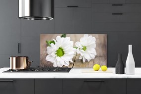 Panel Szklany do Kuchni Subtelny Akcent Kwiatowy