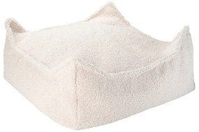 Kremowy dziecięcy worek do siedzenia z materiału bouclé Square – Wigiwama