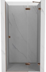 Mexen Lunar drzwi prysznicowe uchylne prawe 120 cm, transparent, różowe złoto - 834-120-000-60-00-P