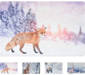 Świąteczna wycieraczka WILD IN WHITE 38x58 cm - więcej wariantów Wersja: Jelen