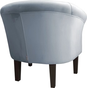 Fotel Milo tkanina Welur wygodny fotel tapicerowany do salonu i sypialni : Kolor nogi - Venge, Kolor tkaniny - VELVET - BL06, Wysokość nogi - 20 cm