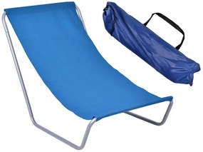 Granatowy składany leżak balkonowy, turystyczny A6-T72