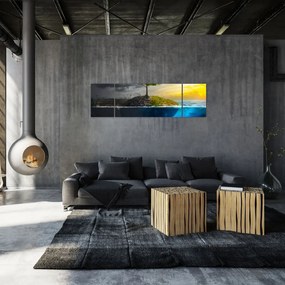 Obraz przedstawiający dwie strony (170x50 cm)