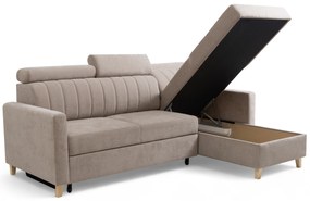 Narożnik Vario z funkcją spania uniwersalny prawo/lewostronny - beżowy szenil Wind 11