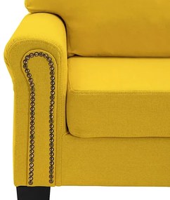 Luksusowa trzyosobowa żółta sofa - Alaia 3X