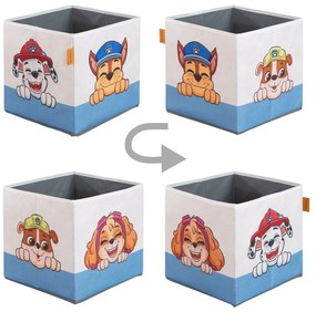 Tekstylne dziecięce pojemniki na zabawki 2 szt. 27x27x27 cm Paw Patrol – Roba