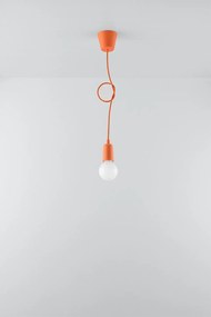 Pomarańczowa lampa wisząca industrialna - EX541 Kyzo 3X