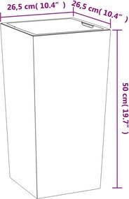 Antracytowa wysoka donica ogrodowa stylizowana na beton S7-N51