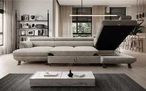 Narożnik RAVEN XL wolnostojący z funkcją spania tkanina Artico 37431 Nata WERSAL