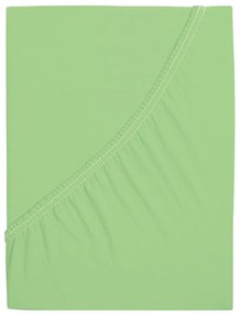 PrzytulneMieszkanie.pl Prześcieradło jersey ALVORA 90x200 cm jasnozielone
