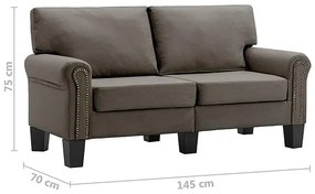 Luksusowa dwuosobowa sofa taupe - Alaia 2X