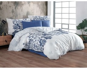 BedTex Bawełniana pościel Armina niebieska, 220 x 200 cm, 2 szt. 70 x 90 cm, 220 x 200 cm, 2 szt. 70 x 90 cm