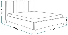 Pojedyncze łóżko tapicerowane 120x200 Diuna - 35 kolorów