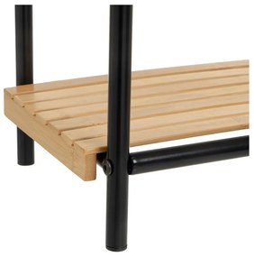 Czarno-naturalny bambusowy regał 41x77 cm – Casa Selección