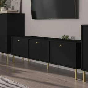 Szafka RTV stojąca TORINO 180 cm do Salonu pod Telewizor - Grafit
