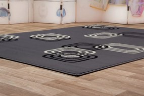 Dywan  nowoczesny Kwadraty szary 140 cm x 200 cm