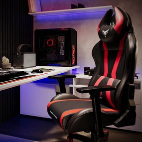 Fotel gamingowy dla młodzieży Diablo X-Horn 2.0 Small Size, kolor czarno-czerwony