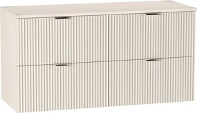 Szafka pod umywalkę WENA, ryflowane fronty, Willy, 120x60x47 cm, Kaszmir