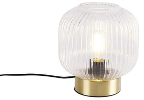 Mosiężna lampa stołowa w stylu art deco - Karel ArtDeco Oswietlenie wewnetrzne