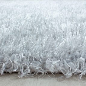 Dywan shaggy poliestrowy Brilliant srebrny 80 cmx 250 cm