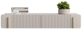 Toaletka Malmi 100 cm wisząca z szufladami - kaszmir / crema bianca / złoty