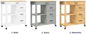 Mobilna szara szafka kuchenna z szufladami A8-B46