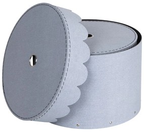 Jasnoszare kartonowe pojemniki z pokrywką zestaw 2 szt. ø 26x17,5 cm Wilma – Bigso Box of Sweden