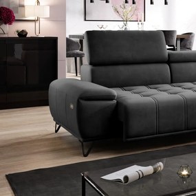 Narożnik PALLADIO MINI z elektryczną regulacją siedziska Lewostronny w tkaninie RIVIERA 97 WERSAL