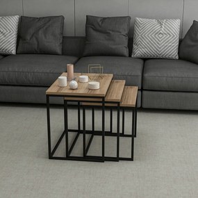 Stół składany Evia Walnut, 3 szt.
