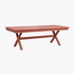 Rozkładany Prostokątny Stół Jadalniany Z Aluminium Karena Terracota & 240 - 300 X 100 Cm - Sklum
