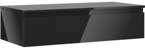 Mexen Orio szafka łazienkowa podumywalkowa 100 cm z blatem, 1 szuflada, czarna połysk - 91A10-10023-1-BFC70