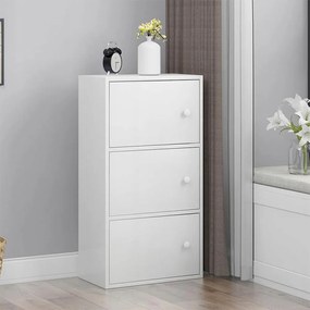 Minimalistyczna biała szafa w stylu skandynawskim - 78x30x40 cm