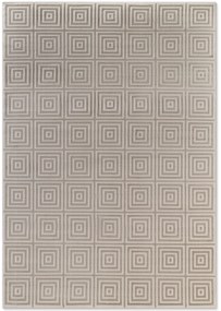 Dywan nowoczesny Perles Romby beżowo-białe 160 cm x 235 cm