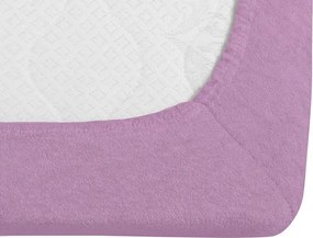 PrzytulneMieszkanie.pl Prześcieradło frotte PREMIUM fioletowo-różowe 160x200 cm