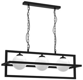 Lampa wisząca DIEGO 3xE14/40W/230V czarna na łańcuchu