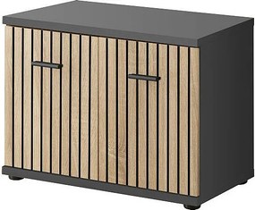 Szafka na buty z siedziskiem MARCO antracyt/dąb artisan