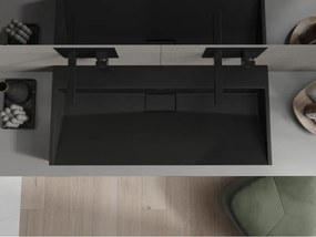 Mexen Ava umywalka nablatowa z konglomeratu B/O 100 x 46 cm, czarna - 23011070