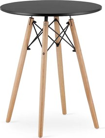 Valora KOVA OKRĄGŁY STÓŁ Nowoczesny czarny MDF do jadalni