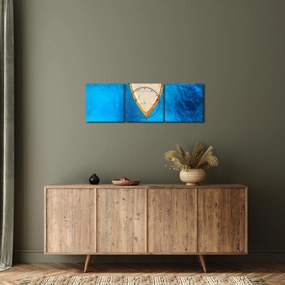 Obraz - Letnia łódź (z zegarem) (90x30 cm)