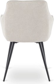 Krzesło Tapicerowane do Salonu NAWARA Kremowe Nowoczesne