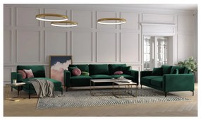 Aksamitna sofa w morskim kolorze Kooko Home Harmony, 158 cm