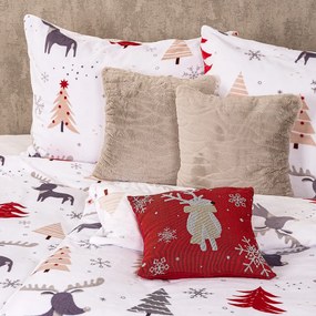 4Home Pościel mikroflanela Cute reindeer mikroflanela, 160 x 200 cm, 70 x 80 cm