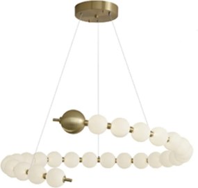 Twiny S lampa wisząca nowoczesna LED, 24W, otwart pierścień, mleczne klosze