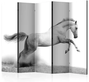 Parawan jednostronny Zwierzęta 225x172 cm 5-częściowy czarny ARTGEIST B