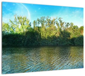 Obraz - jezioro (70x50 cm)