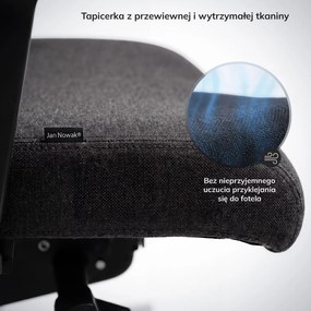 Fotel biurowy ergonomiczny ciemnoszary VECTOR