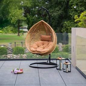 Fotel wiszący kokon Francis beżowy PATIO