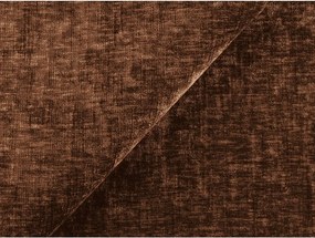 Rozkładany narożnik z tkaniny szenilowej (prawostronny/z szezlongiem) w kolorze terakoty Kuki – Makamii